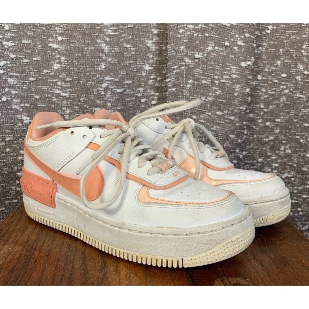 Nike Air‎ Force 1 AF1 Shadow 'Washed Coral' Tennis Shoes CJ1641-101 Women's 7